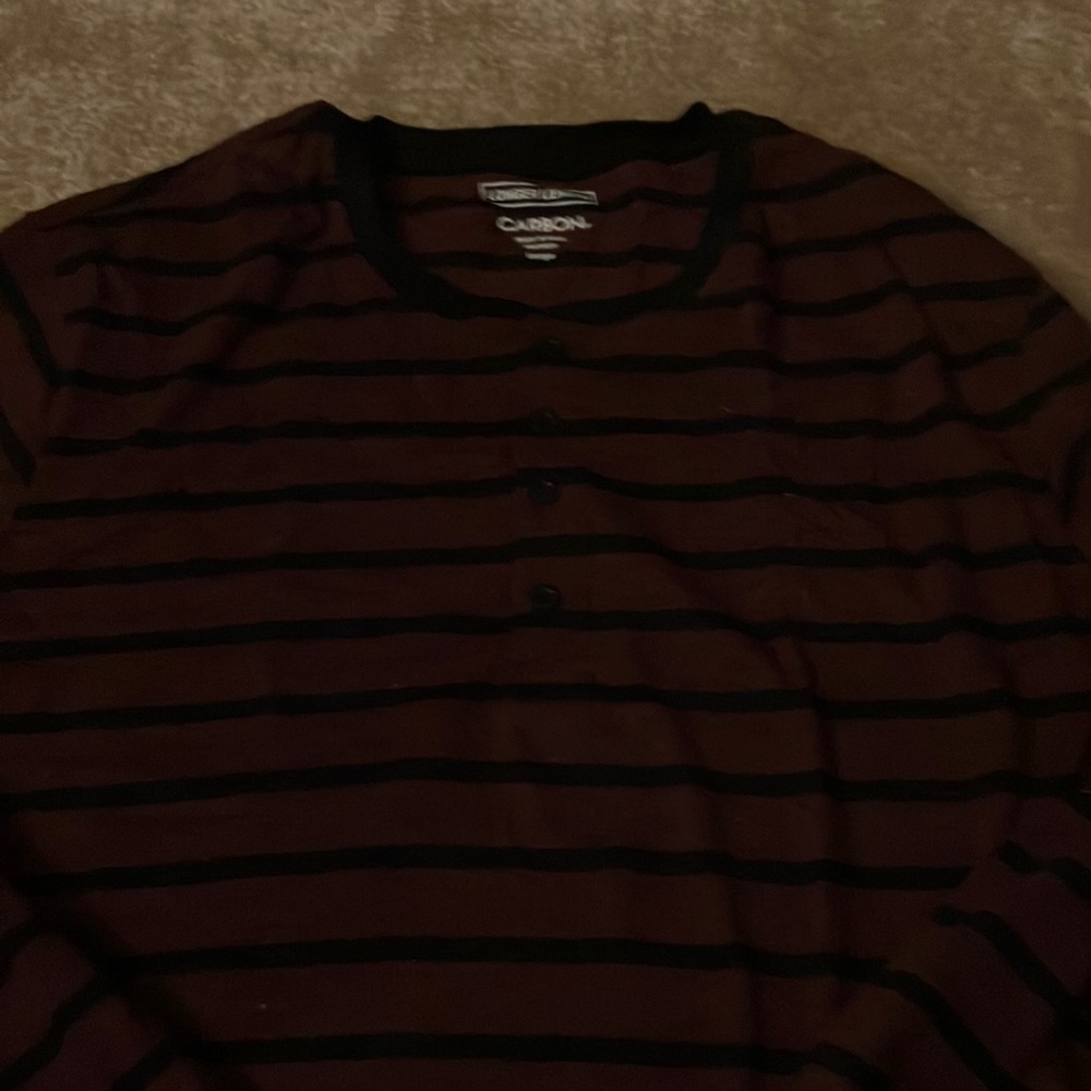 Stripped burgundy and black